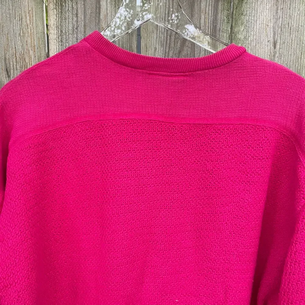 Guess Vintage Georges Marciano Knit Sweater/Sweatshirt Pink Block Letters  M